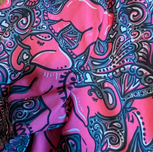 Nwt Women's Simply Southern Pink Elephant Print Long Sleeve Tunic Shirt Size M - Picture 3 of 4